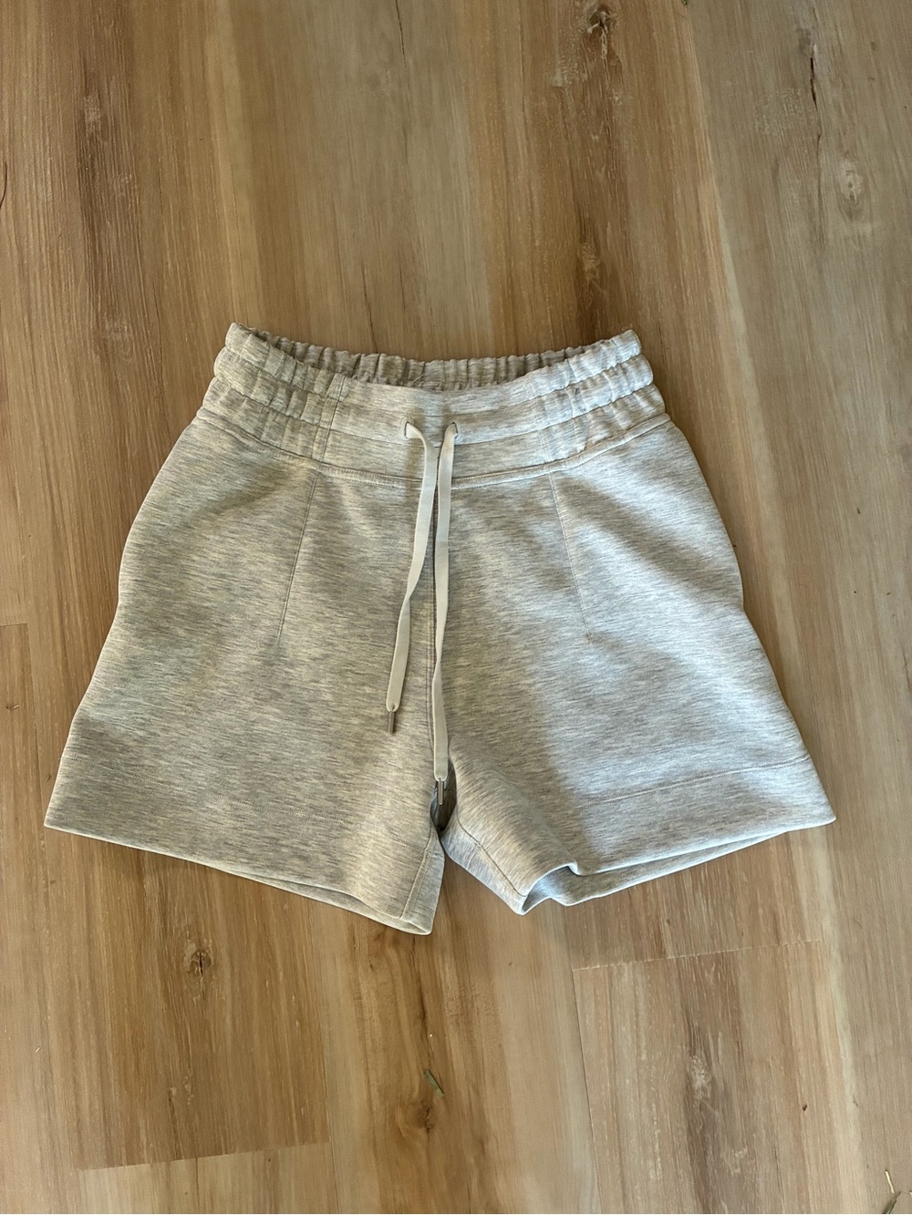 lululemon athletica Light Gray High Waist Lounge Shorts